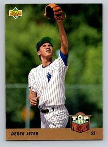 lot 61B image: Derek Jeter RC 1993 Upper Deck Top Prospect #449 Rookie Baseball Card