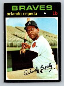 lot 21D image: Orlando Cepeda 1971 Topps #605 High Number Vintage Baseball Card