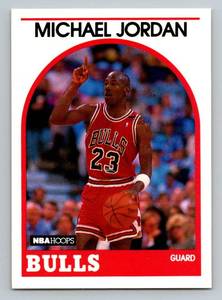 lot 22D image: Michael Jordan 1989 NBA Hoops #200 Basketball Card