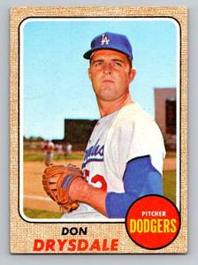 lot 27D image: Don Drysdale 1968 Topps #145 Vintage Baseball Card