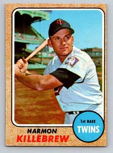 lot 35D image: Harmon Killebree 1968 Topps #220 Vintage Minnesota Twins Baseball Card