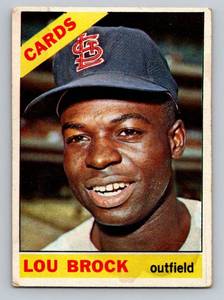 lot 46D image: Lou Brock 1966 Topps #125 Vintage Baseball Card