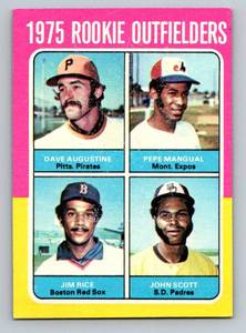 lot 48D image: Jim Rice RC 1975 Topps #616 Rookie Outfielders Vintage Baseball Card