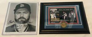 lot 8D image: Bert Blyleven Signed 8x10 Photo and HOF Induction Coin Plaque - LOA Signed from Blylevrn Personal Collection - Minnesota Twins Baseball