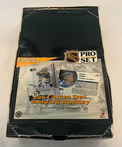 lot 160 image: 1991-92 Pro Set NHL Hockey Pack Box - Missing 3 or 4 Packs