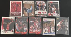 lot 11A image: Michael Jordan 9 Card Basketball Lot