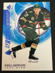 lot 31A image: Kirill Kaprizov Blue RC SP 2020-21 Upper Deck SP #129 Rookie Minnesota Wild Hockey Card