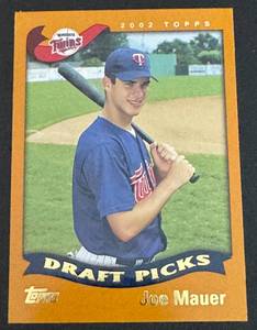 lot 33A image: Joe Mauer RC 2002 Topps #622 Rookie Baseball Card