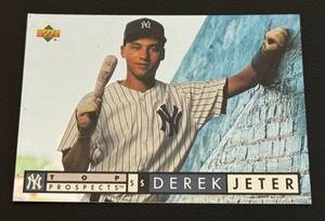 lot 34A image: Derek Jeter RC 1994 Upper Deck #550 Rookie Baseball Card