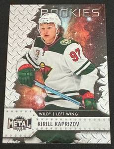 lot 35A image: Kirill Kaprizov RC 2020-21 Metal Universe #125 Rookie Minnesota Wild Hockey Card