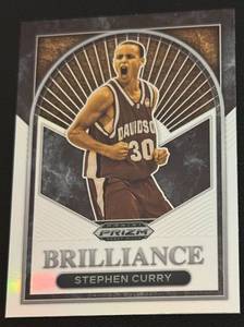 lot 39A image: Steph Curry Silver Holo 2003 Prizm Draft Picks Brilliance #18 Basketball Card