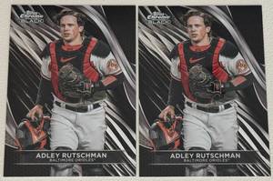 lot 47A image: Adley Rutschman 2 RC Lot 2024 Topps Chrome Black #4 Rookie Baseball Card