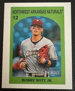 lot 52A image: Bobby Witt Jr. Minor League Card 2021 Topps #72TVS-12 Baseball Card