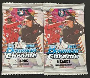 lot 56A image: 2023 Bowman Chrome Baseball 2 Pack Lot