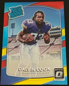 lot 63A image: Dalvin Cook RC Prizm 2017 Donruss Optic #193 Rookie Minnesota Vikings Football Card