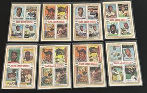 lot 67A image: Hank Aaron Special 8 Card Lot - 1974 Topps Vintage Baseball Cards