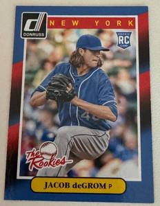 lot 92A image: Jacob Degrom RC 2014 Donruss The Rookies #74 Baseball Card