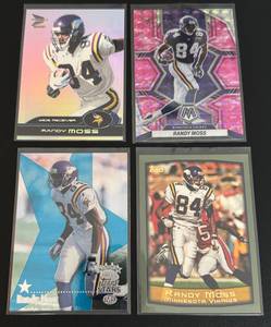 lot 97A image: Randy Moss 4 Card Minnesota Vikings Football Lot