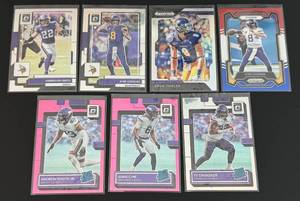 lot 98A image: Minnesota Vikings 7 Card Refractor Football Lot