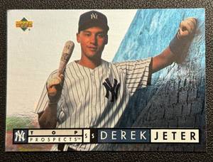 lot 12B image: Derek Jeter RC 1994 Upper Deck Top Prospects #550 Rookie Baseball Card