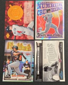 lot 43B image: Paul Molitor 4 Card Numbered Lot Including 2 Numbered - 2005 UD HOF 2250 and Prestige Pros 4475 - Minnesota Twins Baseball Cards