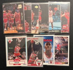 lot 44B image: Michael Jordan 10 Card Basketball Lot