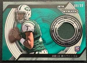 lot 54B image: Geno Smith RC Relic 35 2013 Strata #SR-GS, numbered 0835, Football Card