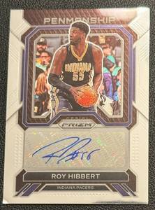 lot 55B image: Roy Hibbert Auto 2022-23 Prizm Penmenship #PNM-ROY Signed Basketball Card