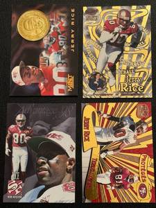 lot 56B image: Jerry Rice 4 Card Insert Football Lot