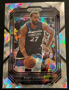 lot 62B image: Rudy Gobert Cracked Ice 2022-23 Prizm #67 Minnesota Timberwolves Basketball Card