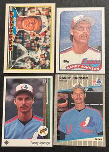 lot 63B image: Randy Johnson 4 RC Lot - Rookie Baseball Cards
