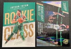 lot 67B image: Jason Tatum 2 RC Lot 2018-18 Prestige Rookie Class #3 and Highlight Reel #7 Basketball Cards