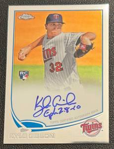 lot 68B image: Kyle Gibson Auto 2013 Topps Chrome #KG Signed Minnesota Twins Baseball Card