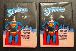 lot 135 image: (2) Superman The Movie 1978 O-Pee-Chee Wax Packs