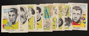 lot 139 image: 1962 Nu Cards Football 9 Card Vintage Lot