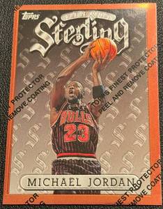 lot 7B image: Michael Jordan 1996 Topps Finest Sterling #50 S23 Basketball Card