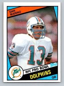 lot 6C image: Dan Marino RC 1984 Topps #123 Rookie Vintage Football Card