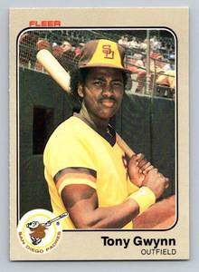 lot 24C image: Tony Gwynn RC 1983 Fleer #360 Vintage Rookie Baseball Card