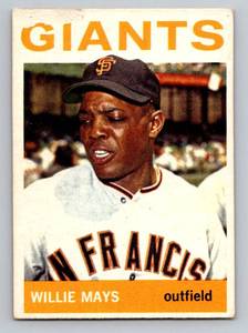 lot 27C image: Willie Mays 1964 Topps #150 Vintage Baseball Card