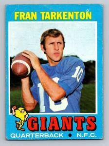 lot 32C image: Fran Tarkenton 1971 Topps #120 Vintage Minnesota Vikings Football Card