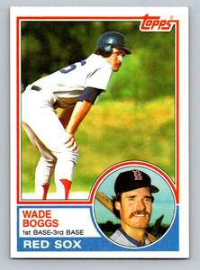 lot 34C image: Wade Boggs RC 1983 Topps #398 Rookie Vintage Baseball Card