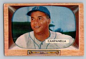 lot 35C image: 1955 Bowman Roy Campanella #22 Vintage Baseball Card