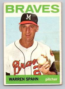 lot 36C image: Warren Spahn 1964 Topps #400 Vintage Baseball Card