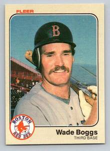 lot 40C image: Wade Boggs 1983 Fleer #179 Rookie Vintage Baseball Card