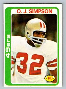 lot 61C image: OJ Simpson 1978 Topps #400 Vintage Football Card