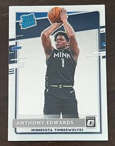 lot 20C image: Anthony Edwards RC 2020-21 Donruss Optic Rated Rookie #151 Minnesota Timberwolves Basketball Card