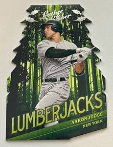 lot 29C image: Aaron Judge Die Cut 2019 Leather and Lumber Insert #LJ-15 Kumberjacks Baseball Card