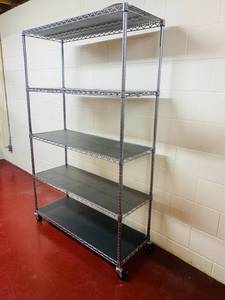 lot 11 image: METRO Chrome Shelving Unit