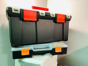 lot 19 image: Workshop Storage Bins and Boxes