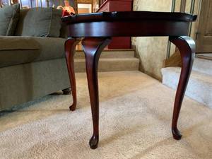 lot 156 image: Elegant Half Round Piecrust Table